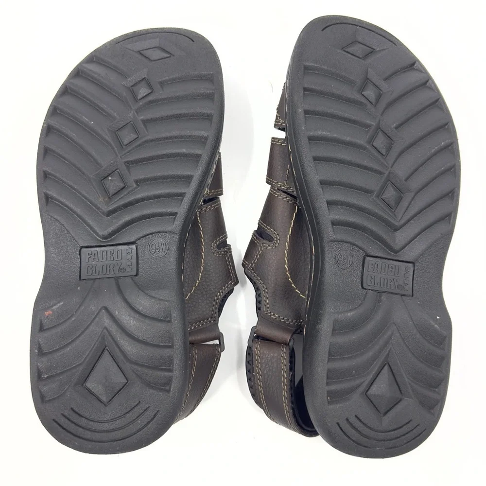Vintage Faded Glory Y2K Chunky Fisherman Sandals Mens 9.5 Wide 90s Preppy